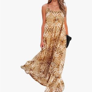 High low ruffle maxi dress
